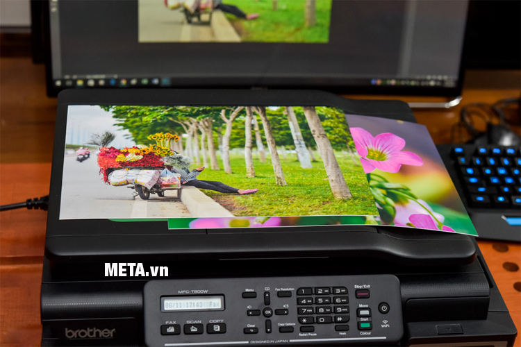 Chất lượng ảnh in màu của máy in phun màu đa chức năng Brother MFC-T800W vô cùng sắc nét.