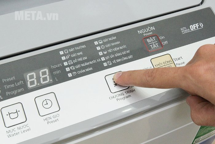 Máy giặt cửa trên 8 kg Panasonic NA-F80VS8HRV có 10 chế độ giặt tiện ích