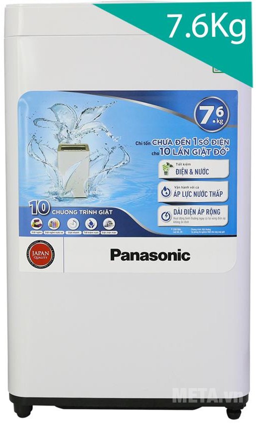 Máy giặt cửa trên 7.6 kg Panasonic NA-F76VG7WRV 