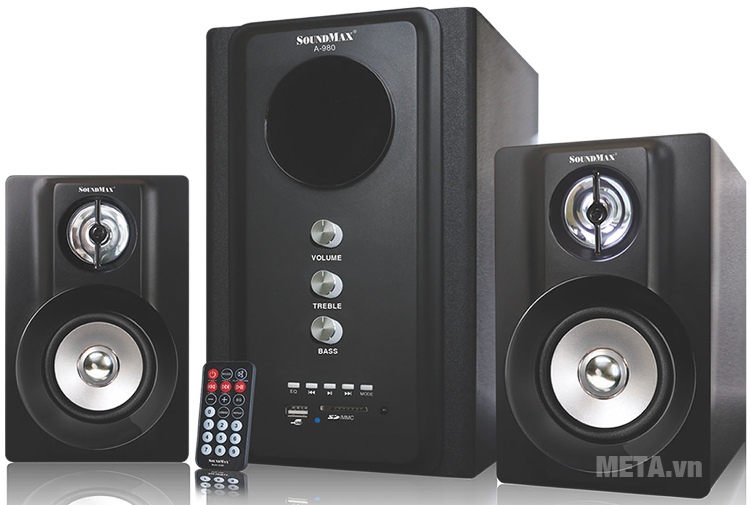 Loa SoundMax A980 2.1 có công suất lớn 40W, có thể đọc được dữ liệu từ thẻ nhớ và USB, đem đến trải nghiệm nghe nhạc tiện lợi mọi nơi mọi lúc. Loa SoundMax A980 2.1 có công suất lớn 40W, có thể đọc được dữ liệu từ thẻ nhớ và USB, đem đến trải nghiệm nghe nhạc tiện lợi mọi nơi mọi lúc.