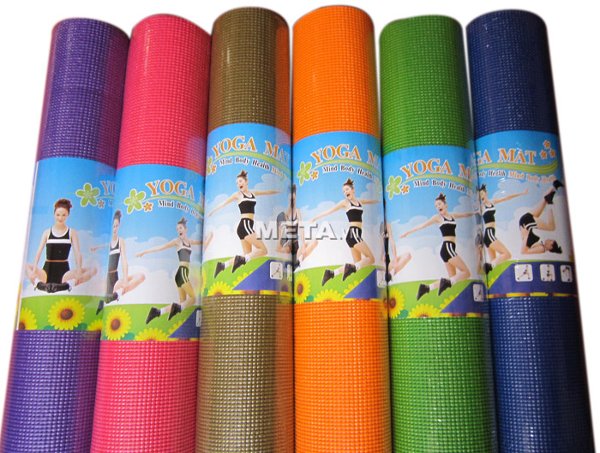 Thảm yoga chất liệu PVC nổi bật với ưu thế giá rẻ Thảm yoga chất liệu PVC nổi bật với ưu thế giá rẻ