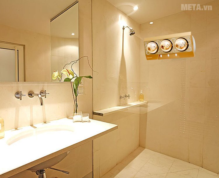 Đèn sưởi nhà tắm Moletty M-03TH 3 bóng vàng - Giới thiệu