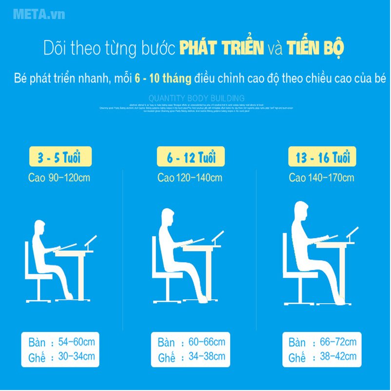 Điều chỉnh độ cao phù hợp của bàn học sinh Điều chỉnh độ cao phù hợp của bàn học sinh