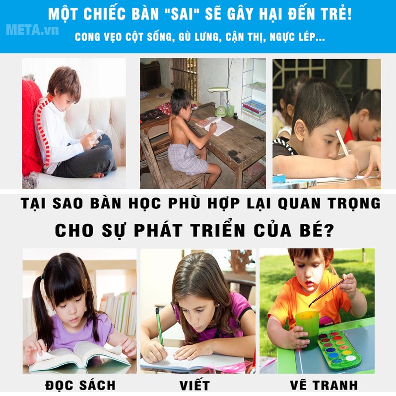 Bàn học sinh là dụng cụ không thể thiếu trong việc học tập Bàn học sinh là dụng cụ không thể thiếu trong việc học tập