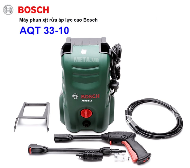 Máy phun xịt rửa Bosch Aquatak 33-10 với các phụ kiện đi kèm 