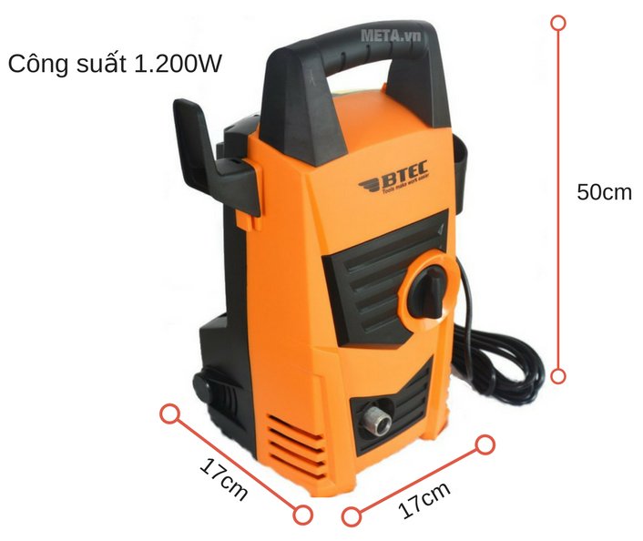 Máy xịt rửa áp lực cao BT526 có kích thước nhỏ gọn, dễ xách di chuyển Máy xịt rửa áp lực cao BT526 có kích thước nhỏ gọn, dễ xách di chuyển