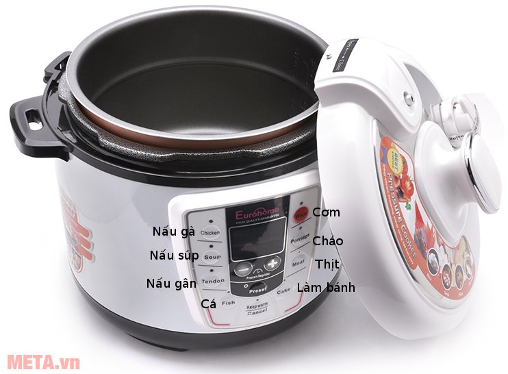 Nồi áp suất điện Eurohome EPC-003 dùng cho gia đình từ 3 - 5 ngày, bảng điều khiển điện tử dễ bấm Nồi áp suất điện Eurohome EPC-003 dùng cho gia đình từ 3 - 5 ngày, bảng điều khiển điện tử dễ bấm