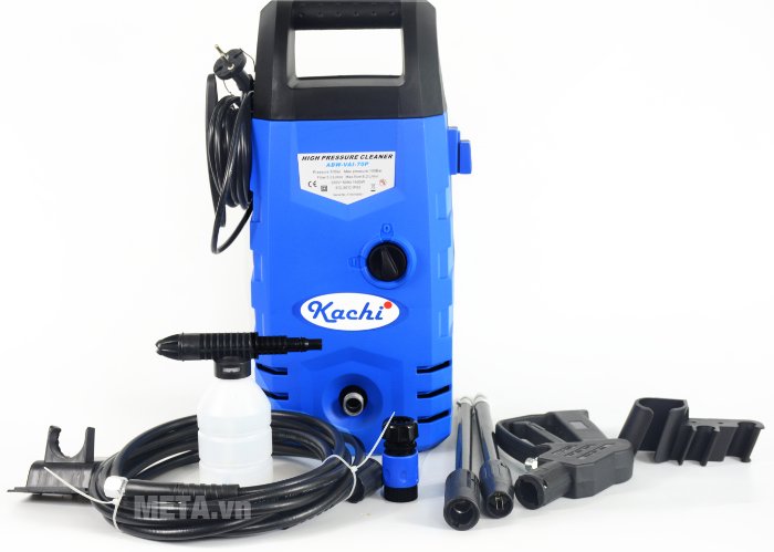 Máy phun xịt rửa cao áp Kachi - 1400W có bình xà phòng Máy phun xịt rửa cao áp Kachi - 1400W có bình xà phòng