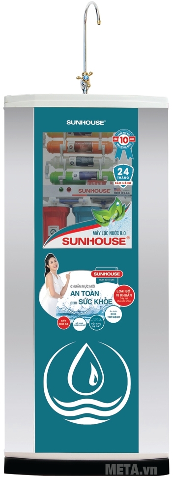 Máy lọc nước R.O 10 lõi Sunhouse SHR88210K có van từ Sunhouse SHR88210K