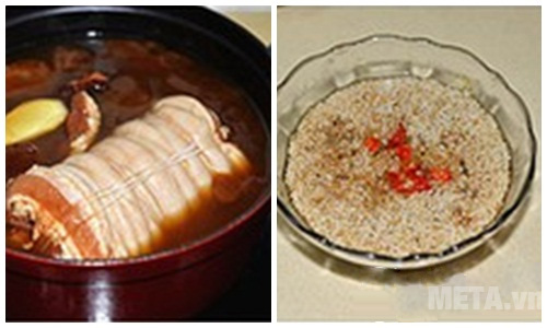 Cho thịt vào nồi và đổ ngập nước
