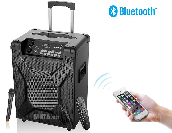 Loa kéo có thể kết nối bluetooth ở khoảng cách 30m  