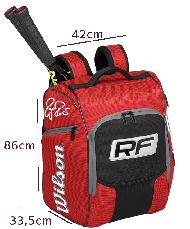 Balo tennis Wilson Federer Elite Backpack WRZ832696 sử dụng chất liệu chống thấm nước Balo tennis Wilson Federer Elite Backpack WRZ832696 sử dụng chất liệu chống thấm nước
