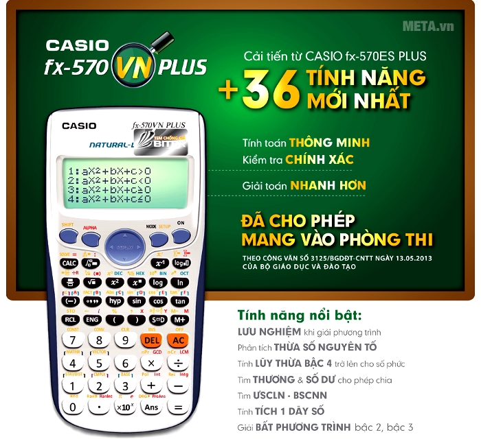 Muốn sử dụng lâu bền máy tính bỏ túi Casio đọc ngay bài viết này Máy tính bỏ túi Casio FX-570VN Plus