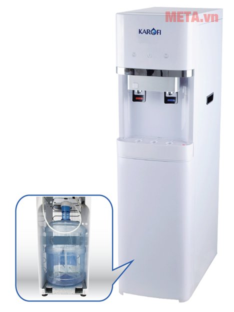 Cây nước nóng lạnh Karofi sử dụng công nghệ hút bình Cây nước nóng lạnh Karofi HC300-W