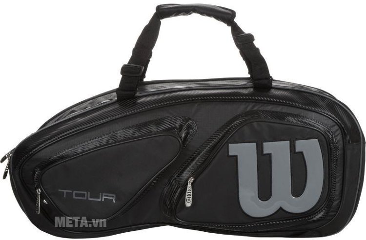 wilson tour v 15 pack tennis bag black