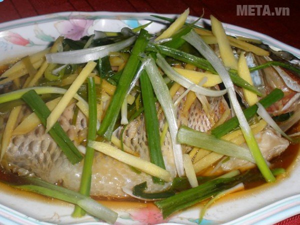 Món cá hấp đã xong, thật bắt mắt và ngon miệng Món cá hấp đã xong, thật bắt mắt và ngon miệng