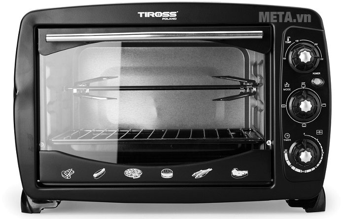 Lò nướng Tiross TS-960 có thể nướng thịt, nướng cá, nướng bánh...