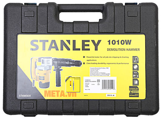 Máy đục Stanley STHM 5 thiết kế hộp đựng có quai xách