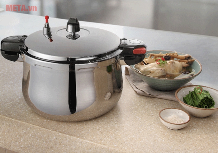 Nồi áp suất inox PoongNyun HCPC-30CV 12 lít dùng được tại cả nhà hàng, quán ăn... Nồi áp suất inox PoongNyun HCPC-30CV 12 lít dùng được tại cả nhà hàng, quán ăn...