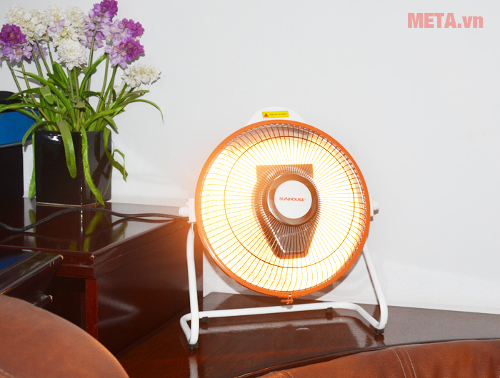 Cách sử dụng quạt sưởi tại văn phòng an toàn nhất Sưởi điện Halogen Sunhouse SHD7018