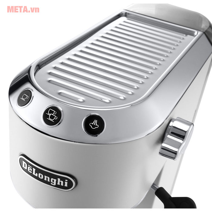 Máy pha cà phê Delonghi EC685.W có khay hâm tách phía trên Máy pha cà phê Delonghi EC685.W có khay hâm tách phía trên