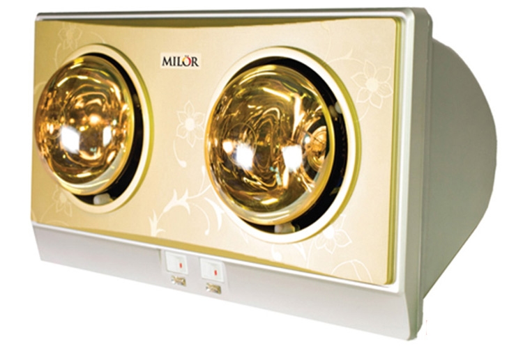 Đèn sưởi nhà tắm 2 bóng Milor ML6002 Đèn sưởi nhà tắm 2 bóng Milor ML6002