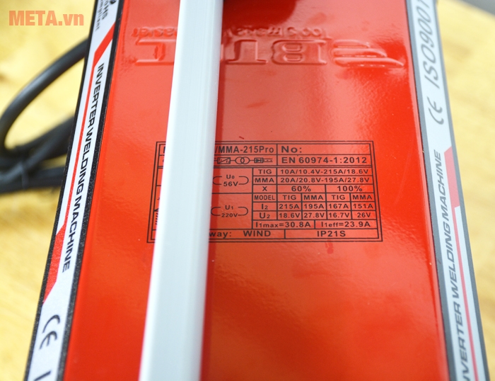 Các thông số cơ bản của máy hàn inverter Btec TIG/MMA 215 Pro Máy hàn TIG