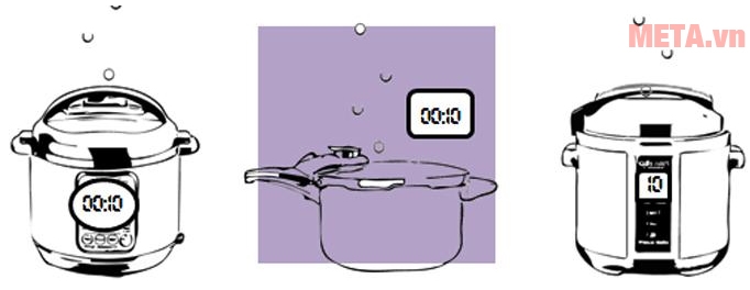 Xả áp suất của nồi tự nhiên trong 10 phút Xả áp suất của nồi tự nhiên trong 10 phút