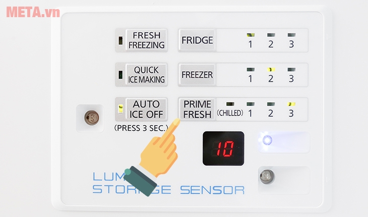Hướng dẫn sử dụng bảng điều khiển trên tủ lạnh Panasonic Nhấn nút