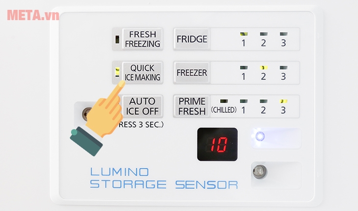 Hướng dẫn sử dụng bảng điều khiển trên tủ lạnh Panasonic Ấn nút