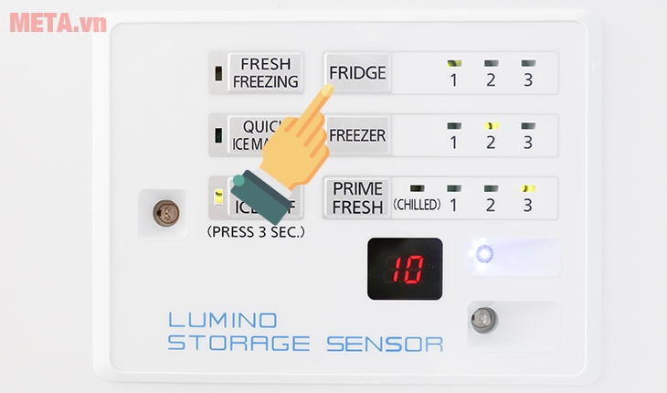 Hướng dẫn sử dụng bảng điều khiển trên tủ lạnh Panasonic Ấn nút