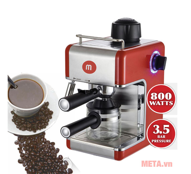 Top máy pha cà phê có giá dưới 2 triệu đồng cho gia đình, văn phòng Máy pha cà phê Mishio MK05