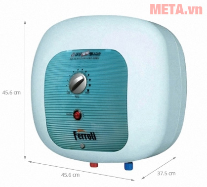 Bình nóng lạnh Ferroli Cubo Export 15L chống giật, công suất 2500W