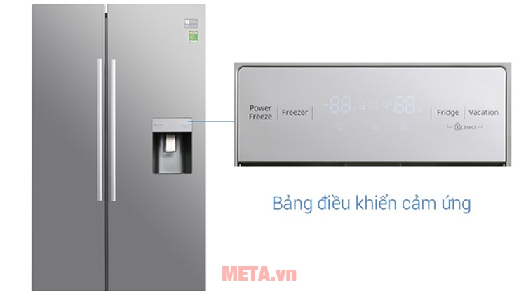 Tủ lạnh side by side Samsung điều khiển bên ngoài Tủ lạnh side by side Samsung điều khiển bên ngoài
