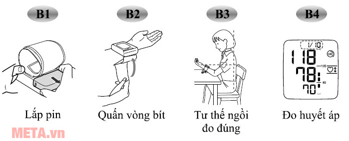 Hướng dẫn sử dụng máy đo huyết áp SANITAS SBC21 Cách đo huyết áp