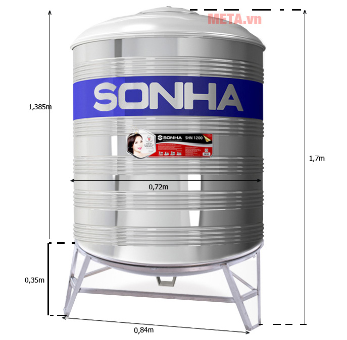 Bồn nước inox đứng Bồn nước