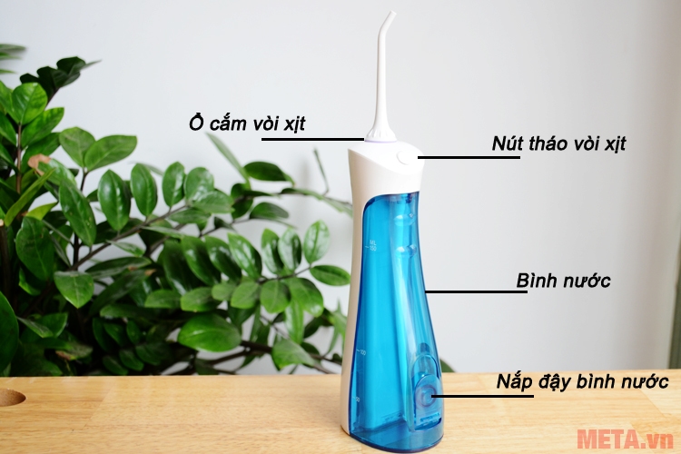 Vị trí lắp vòi xịt vào máy tăm nước Vị trí lắp vòi xịt vào máy tăm nước