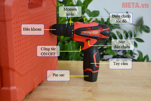 Cấu tạo máy khoan pin Oshima KP12 SD-K Oshima KP12 SD-K