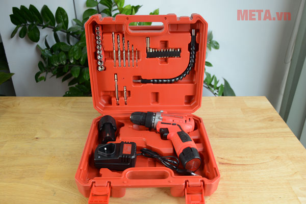 Máy khoan pin Oshima KP12 TD-K kèm đầy đủ phụ kiện Oshima KP12 TD-K