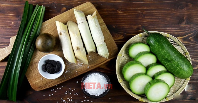 Công thức làm sâm bí đao giải nhiệt ngày Tết Nguyên liệu
