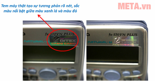 Cách phân biệt máy tính bỏ túi Casio thật và giả? Tem máy thật 3D