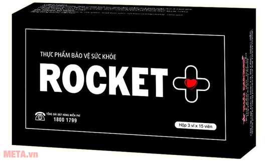 Hộp Rocket + cho nam giới (Hộp 45 viên) Top thực phẩm chức năng tăng cường sinh lý cho phái mạnh