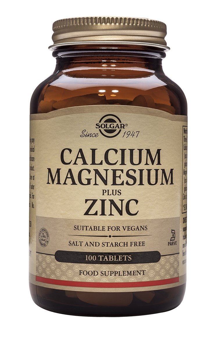uống kẽm đúng cách Calcium Magnesium plus Zinc Solgar