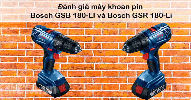 So sánh máy khoan pin Bosch GSB 180-LI và Bosch GSR 180-Li So sánh máy khoan pin Bosch GSB 180-LI và Bosch GSR 180-Li