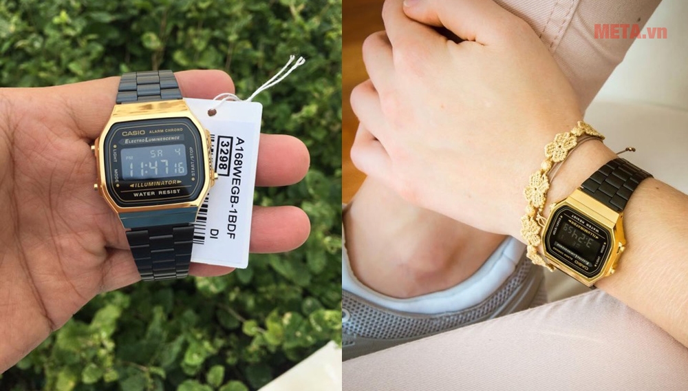 Đồng hồ nữ Casio A168WEGB-1BDF Đồng hồ nữ Casio A168WEGB-1BDF