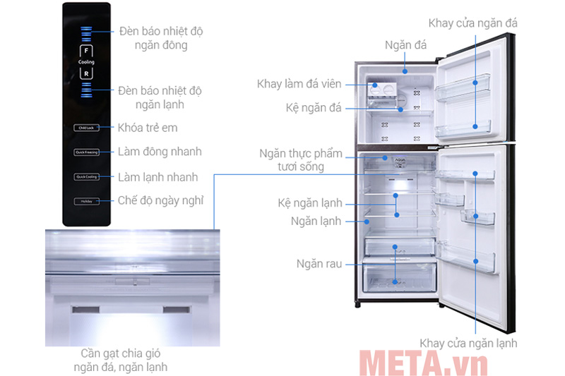 Cấu tạo Tủ lạnh Inverter Aqua