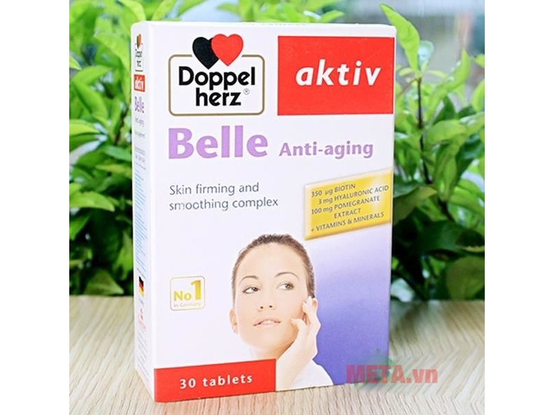 Thực phẩm bảo vệ sức khỏe Doppelherz Aktiv Belle Anti-Aging (30 viên) Top thực phẩm chức năng bổ sung nội tiết tố cho phái nữ