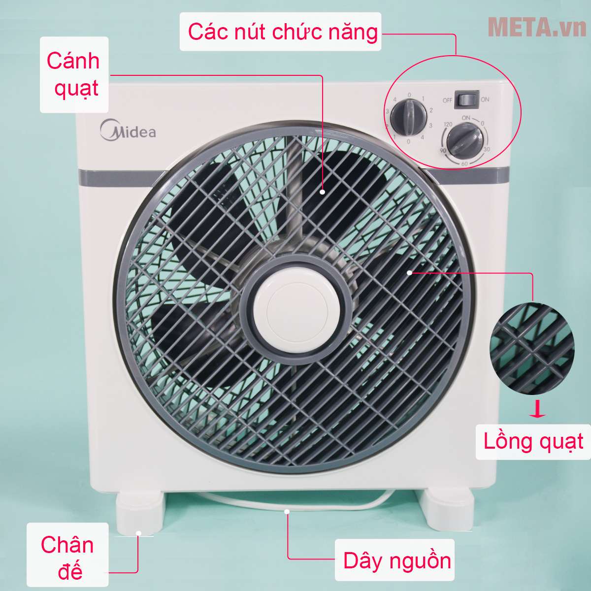 Quạt hộp Midea KYT30-15A Quạt hộp Midea KYT30-15A