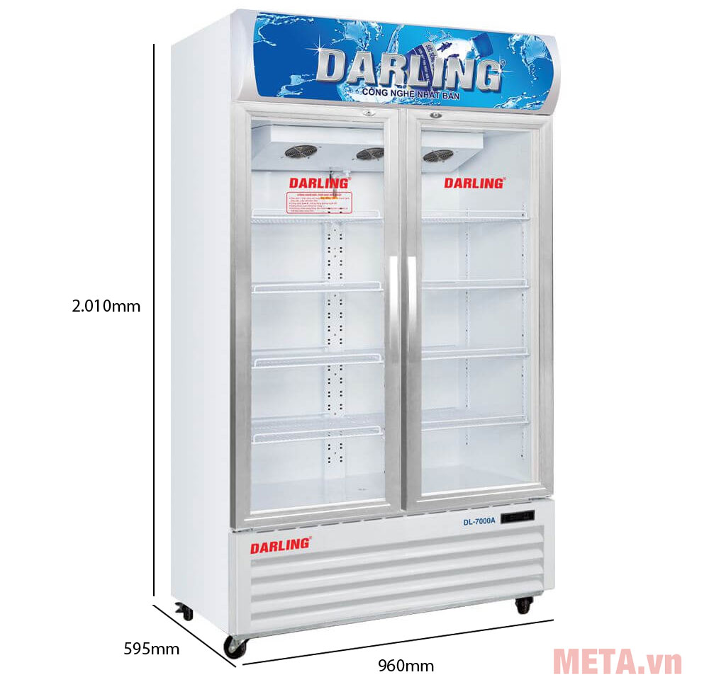 Tủ lạnh 2 cánh Darling DL-7000A (630 lít)