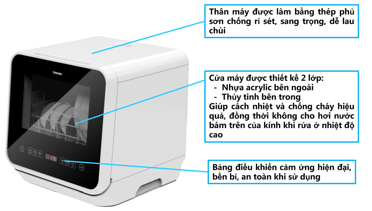 Máy rửa chén mini Toshiba